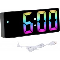 Led ışıklı masa saatı usb kablolu dijital saat 18x6cm